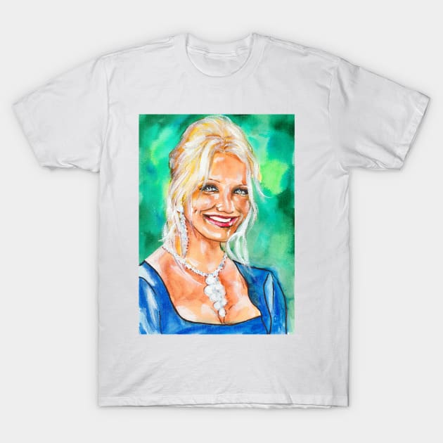 Cameron Diaz T-Shirt by Svetlana Pelin